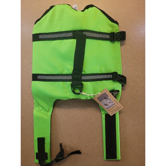 Dog Life Jacket Bright Green NEW Sz M - Picture 3 of 7